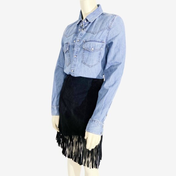 Vintage Cotton Denim Western Shirt by DIESEL / Made in Romania / size Small - Picture 14 of 15